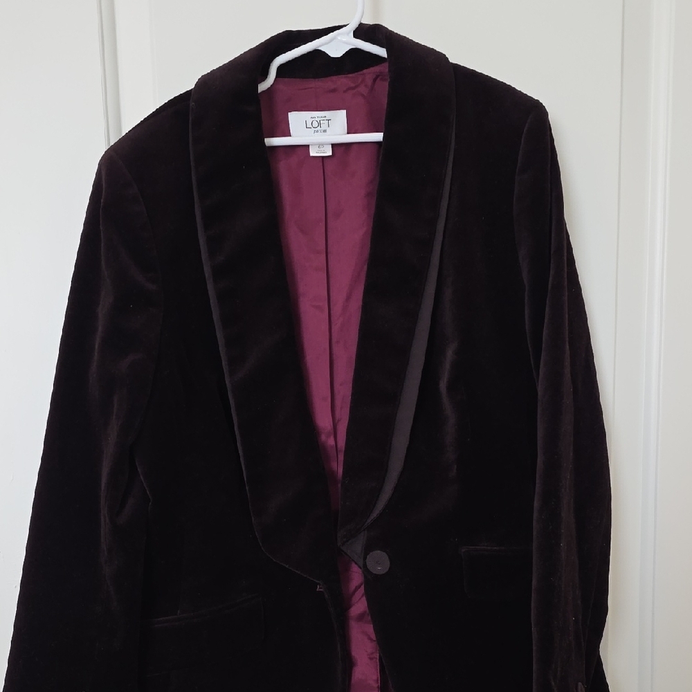 LOFT Women's Dark Velvet Blazer